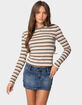 EDIKTED Sivan Striped Long Sleeve Tee image number 1