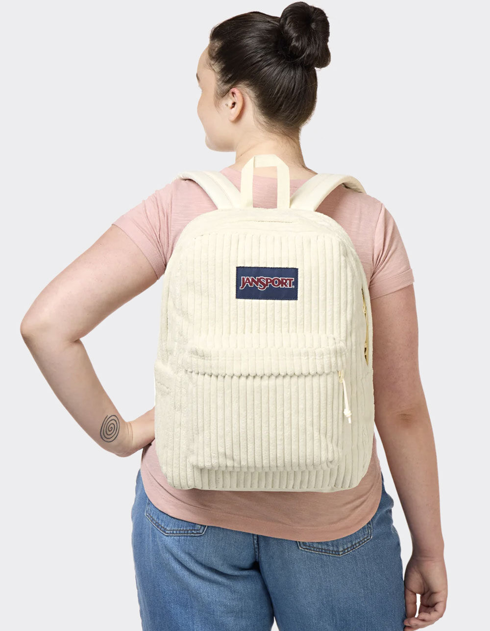 JANSPORT SuperBreak Plus FX Backpack - SURREAL CORDUROY COCONUT