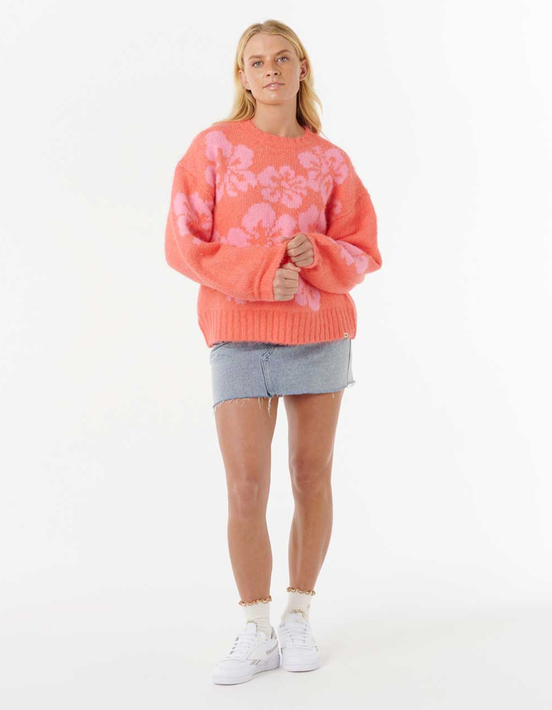 RIP CURL Hibiscus Heat Womens Jacquard Crewneck Sweater image number 3