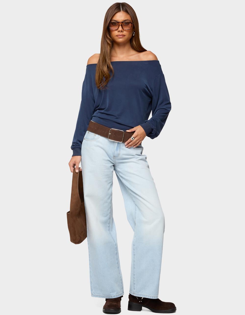 EDIKTED Nannie Off Shoulder Oversized Top image number 4