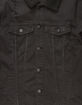 ELWOOD Trucker Sherpa Collar Black Mens Ripped Denim Jacket image number 2