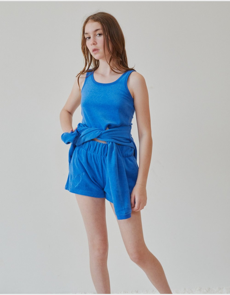 THEME NYC Sammie Heart & Arrow Terry Girls Shorts image number 0