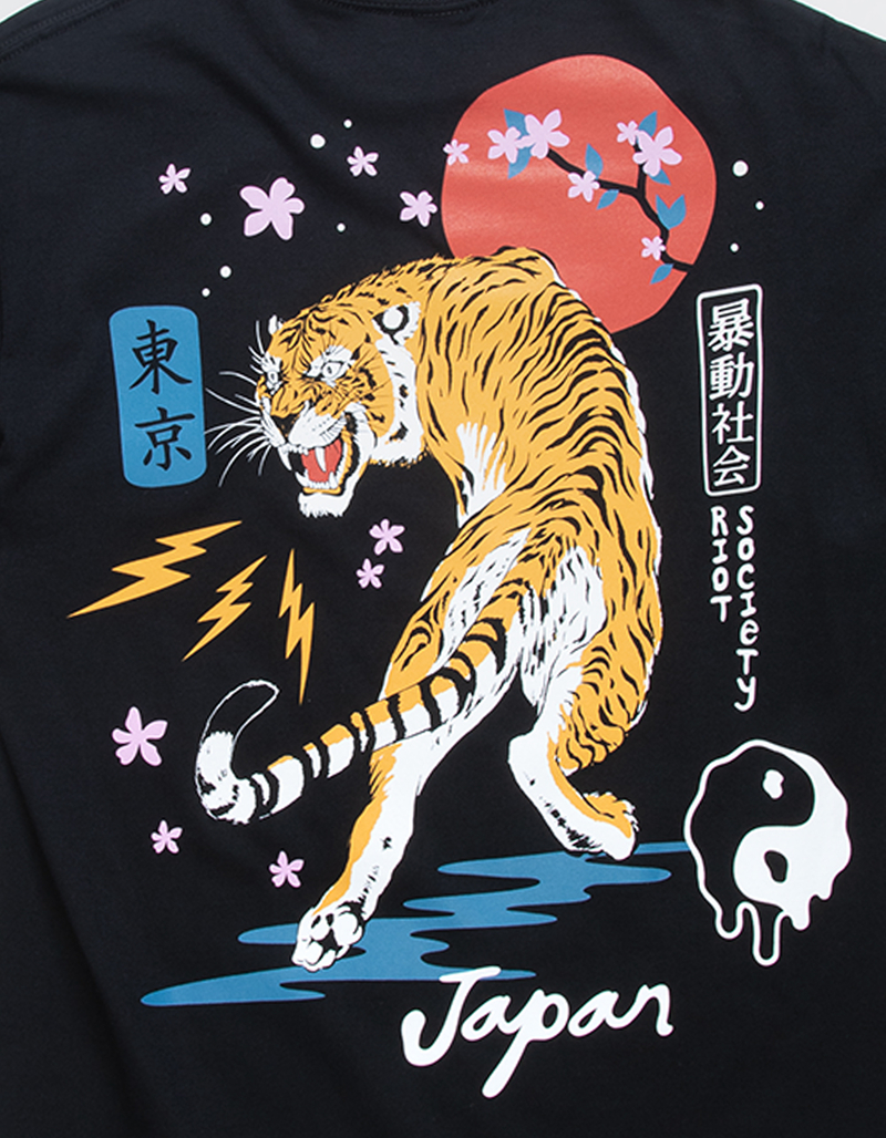 RIOT SOCIETY Kanji Tiger Mens Tee image number 2
