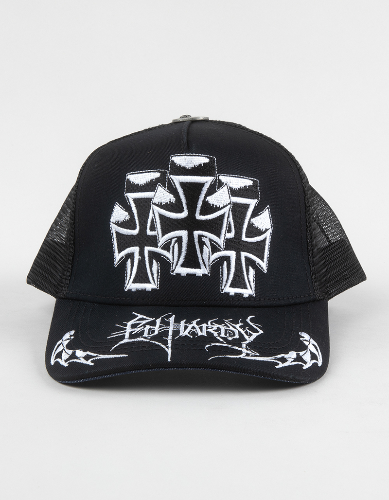 ED HARDY Crosses Trucker Hat image number 1