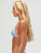 FULL TILT Texture Gingham Triangle Bikini Top image number 3