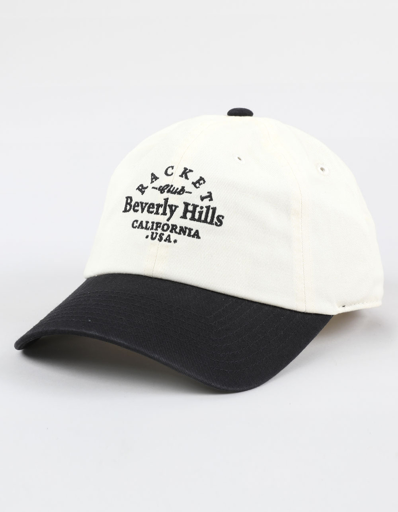 AMERICAN NEEDLE Beverly Hills Racket Club Strapback Hat image number 0