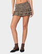 EDIKTED Ruffled Leopard Printed Mini Skirt image number 1