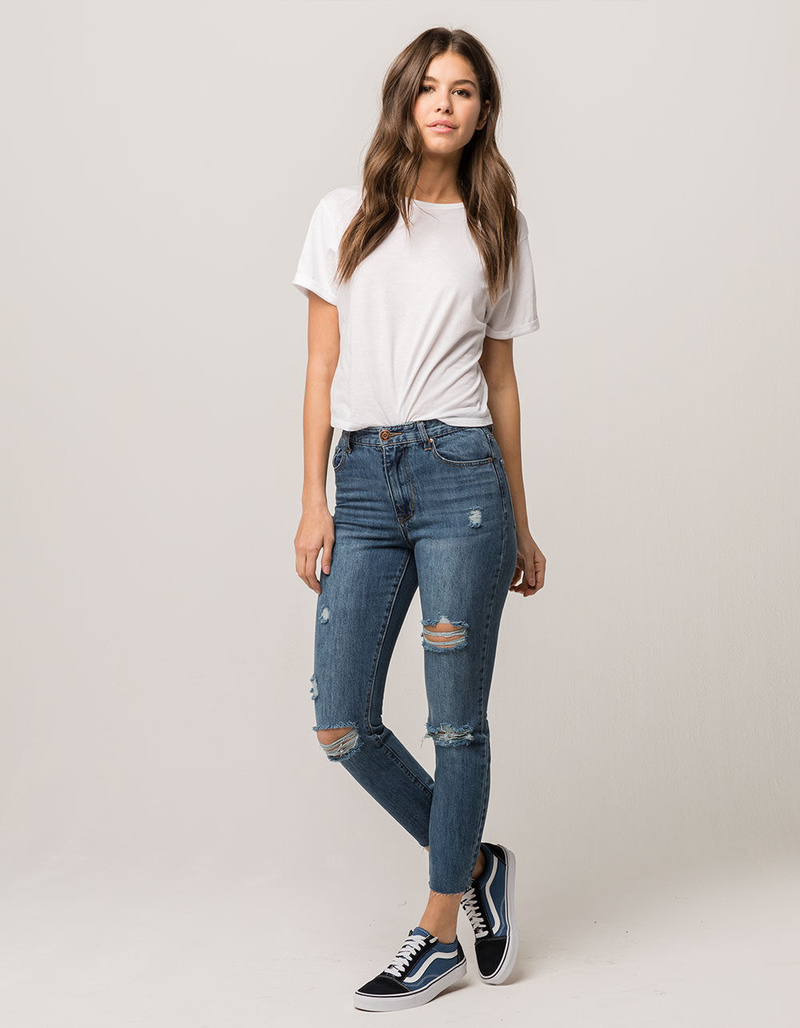 RSQ Ripped Womens Mom Jeans image number 1