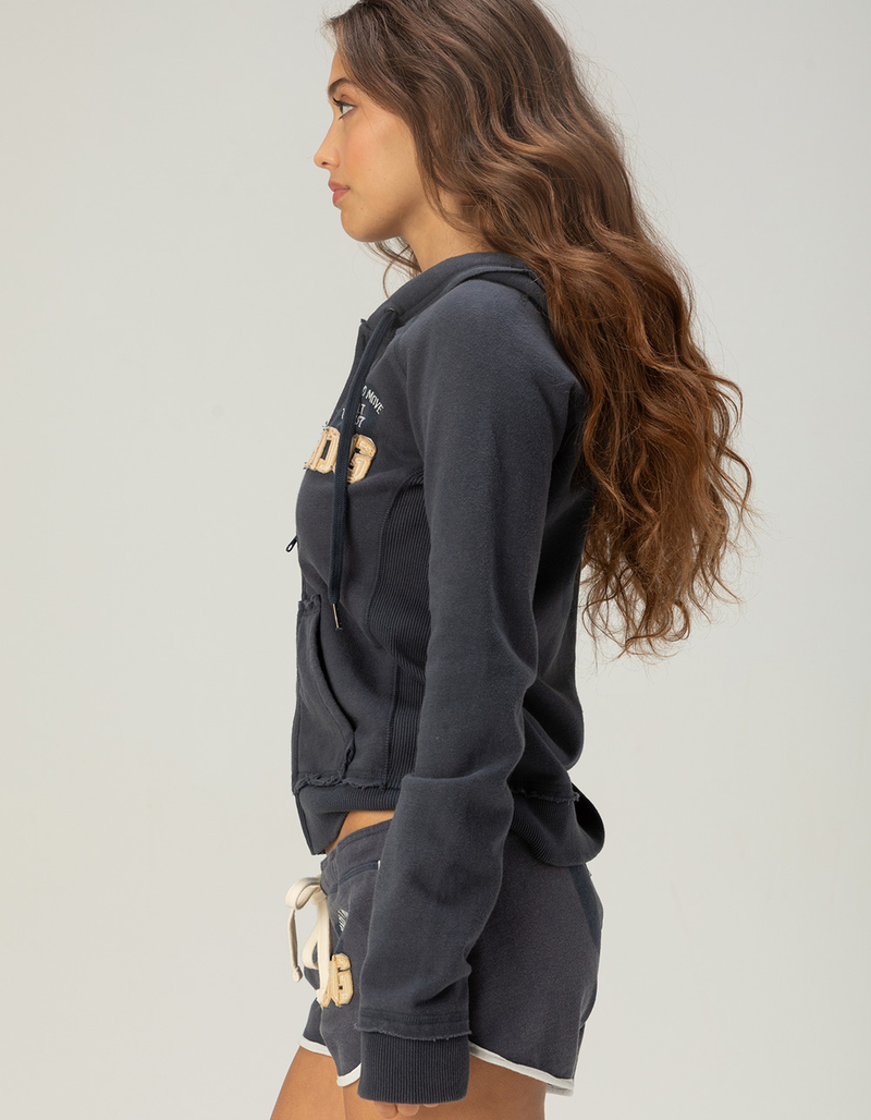 BDG Urban Outfitters Womens Tonal Applique Zip-Up Hoodie image number 3