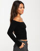 RSQ Womens Off Shoulder Long Sleeve Top image number 3