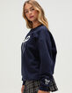 RSQ Womens Bow Patch Crewneck Sweatshirt image number 3