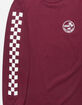 VANS Dual Palm Check Burgundy Mens T-Shirt image number 2