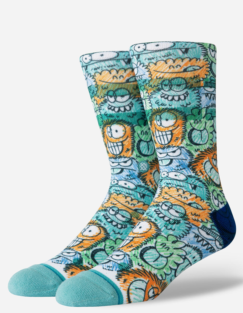 STANCE x Kevin Lyons Crunch Teal Blue Mens Crew Socks image number 0