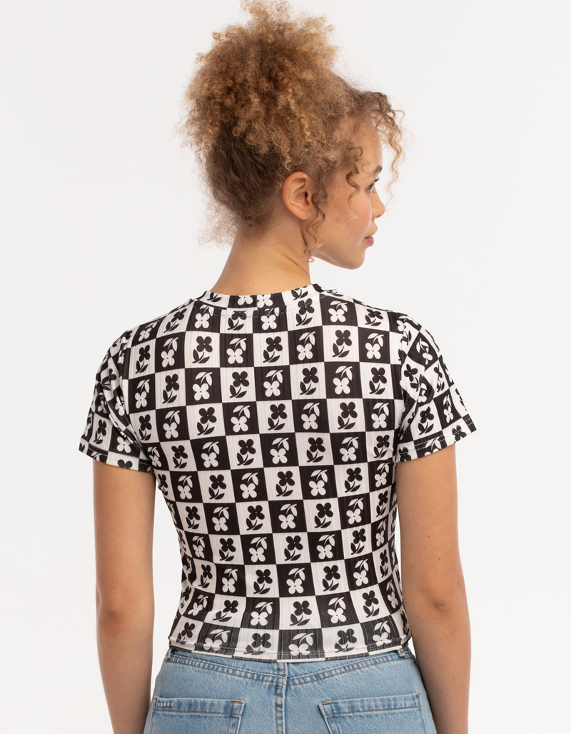 SKINNYDIP Checkered Womens Crop Top image number 2