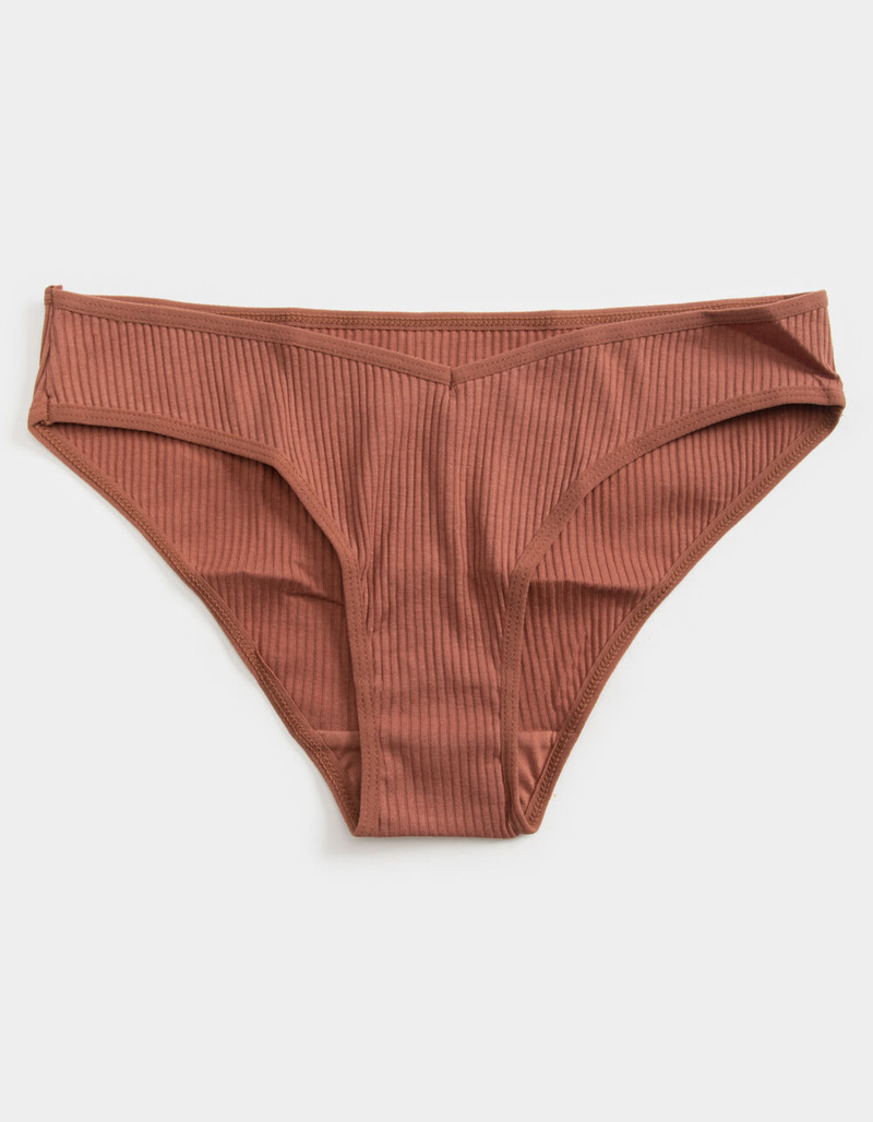 FULL TILT Ribbed Mahogony Panties image number 0
