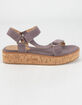 MI.IM Alison Cork Womens Lilac Platform Sandals image number 2
