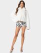 EDIKTED Nathalie Cropped Faux Fur Jacket image number 3