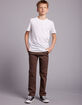 RSQ Boys Slim Dark Brown Chino Pants image number 1