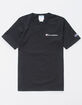 CHAMPION Embroidered Script Logo Black Mens T-Shirt image number 1
