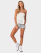 EDIKTED Ruffled Scrunch Linen Look Tube Top image number 5