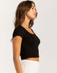 HEART & HIPS Trim Neck Womens Tee image number 3