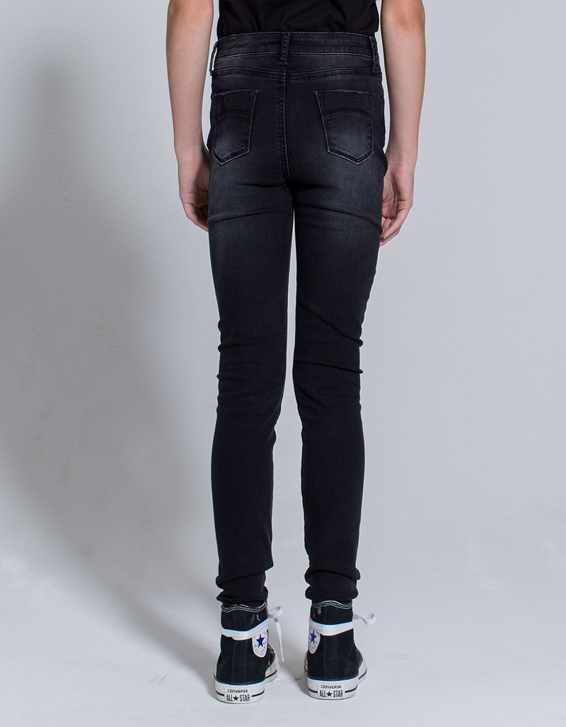 RSQ Manhattan High Rise Exposed Button Girls Skinny Jeans image number 3