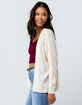 IVY & MAIN Solid Open Cream Womens Cardigan image number 3