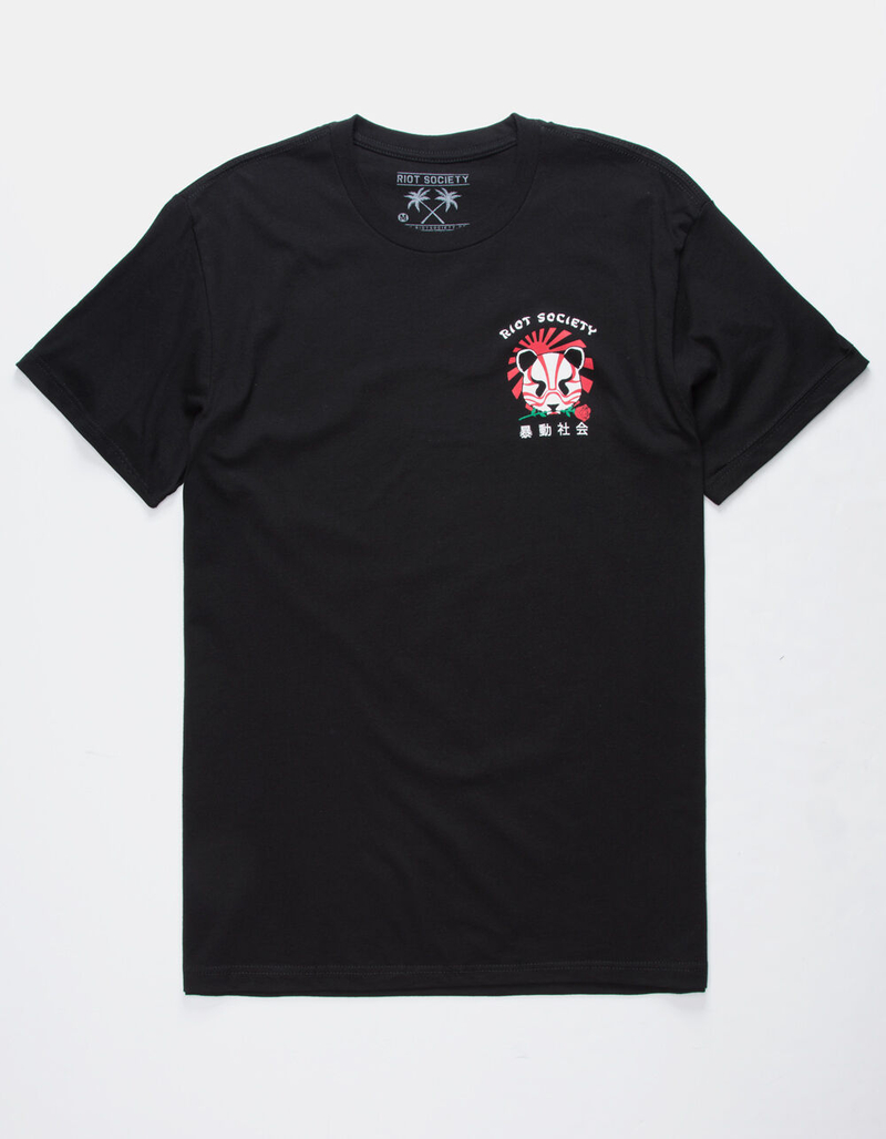 RIOT SOCIETY Kabuki Panda Mens T-Shirt image number 1