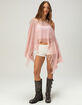 FULL TILT Womens Off The Shoulder Sequin Poncho image number 8