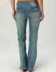 VON DUTCH Womens Low Rise Mini Flare Jeans image number 3