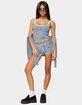 EDIKTED Lillian Striped Knit Shorts image number 5