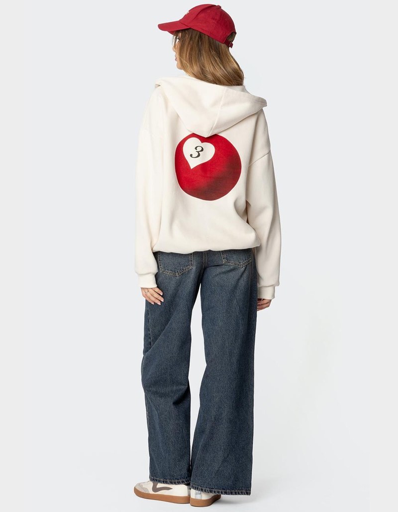 EDIKTED Magic 3 Oversized Zip Up Hoodie image number 4