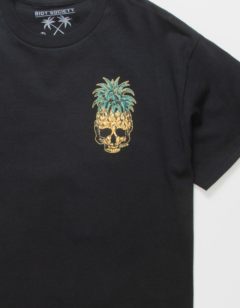 RIOT SOCIETY Pineapple Skull Mens Tee image number 1
