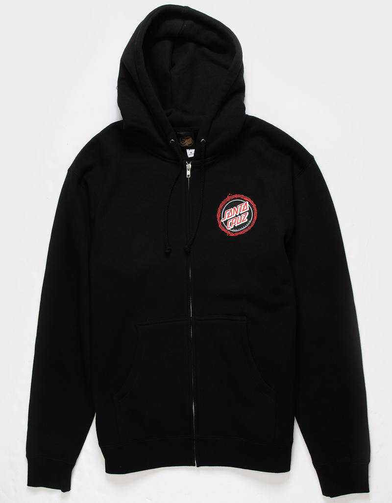 SANTA CRUZ Vessel Ringed Mens Zip Fleece Hoodie image number 1