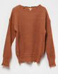 POOF Distressed Crewneck Girls Sweater image number 1
