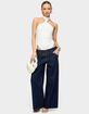 EDIKTED Petite Meredith Low Rise Wide Leg Jeans image number 5