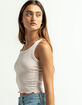 HEART & HIPS Pointelle Baby Pink Crop Tank image number 2