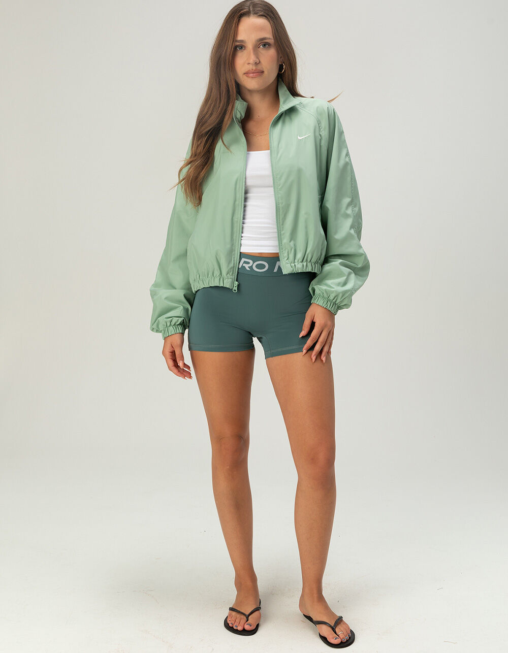 NIKE Sportswear Womens Oversized UV Track Jacket - LT GREEN - XL