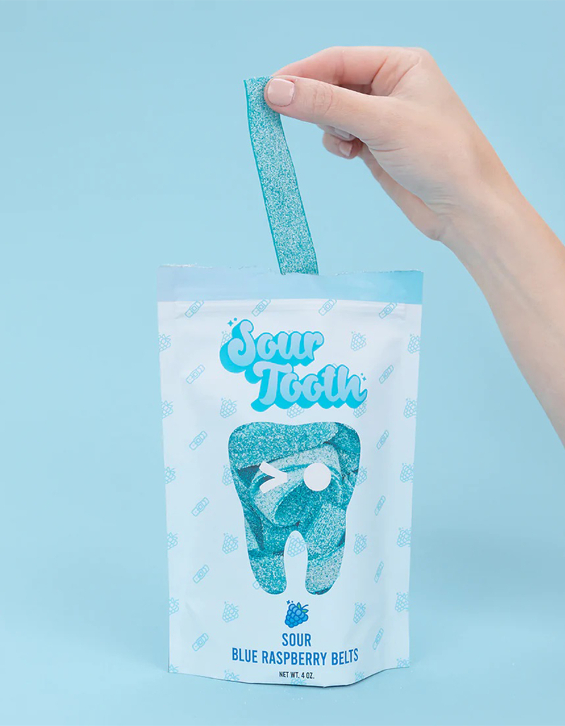 SOUR TOOTH Sour Blue Raspberry Belts Candy image number 2