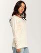 SALT LIFE Turtle Leaf Womens Long Sleeve Boyfriend Tee image number 3