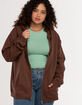 FULL TILT Womens Oversized Zip-Up Hoodie image number 6