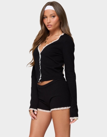 EDIKTED Sansa Lacey Knit Cardigan Alternative Image