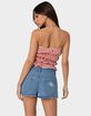 EDIKTED Lanna Gingham Elastic Scrunch Top image number 4