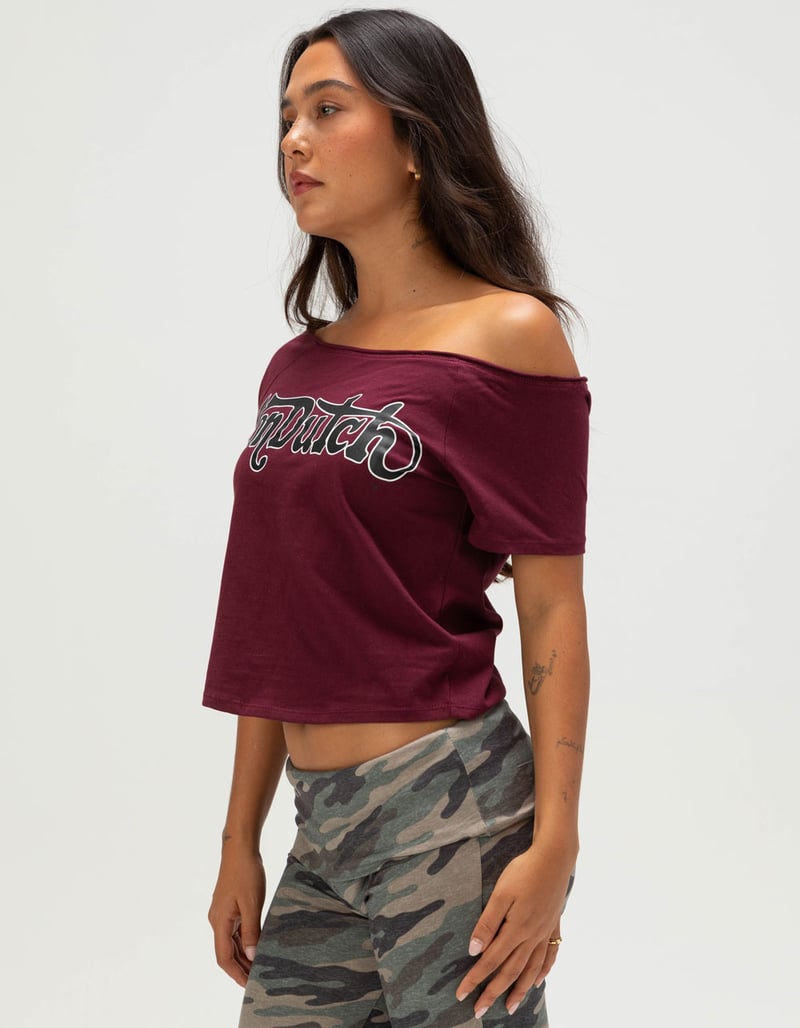 VON DUTCH Womens Off The Shoulder Top image number 2
