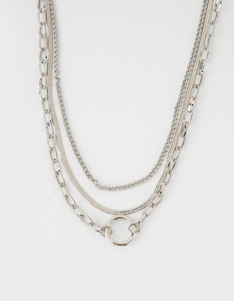 RSQ 3 Pack Snake Chain Layered Necklace image number 1