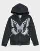 FULL TILT Washed Butterfly Girls Zip-Up Hoodie image number 2