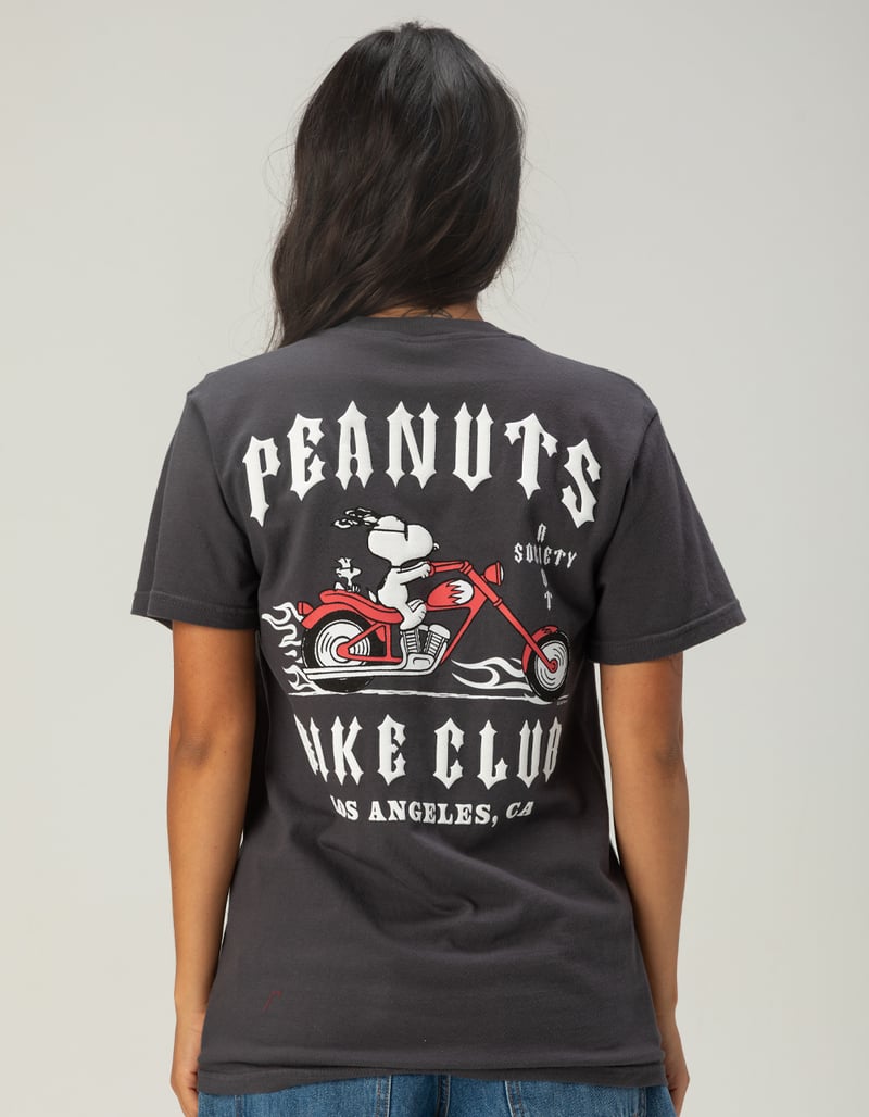 RIOT SOCIETY x Peanuts Snoopy Bike Club Womens Tee image number 1