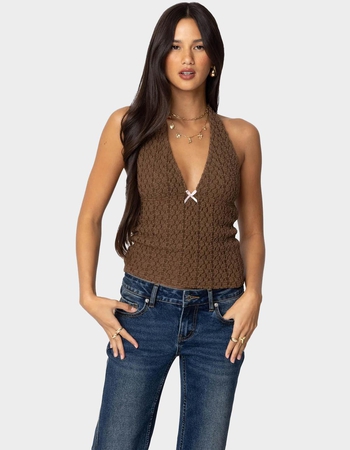 EDIKTED Willow Textured Halter Top Primary Image
