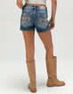 MISS ME Dahlia Fleur Womens Denim Shorts image number 5