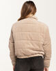 RSQ Womens Corduroy Quilted Puffer Jacket image number 4